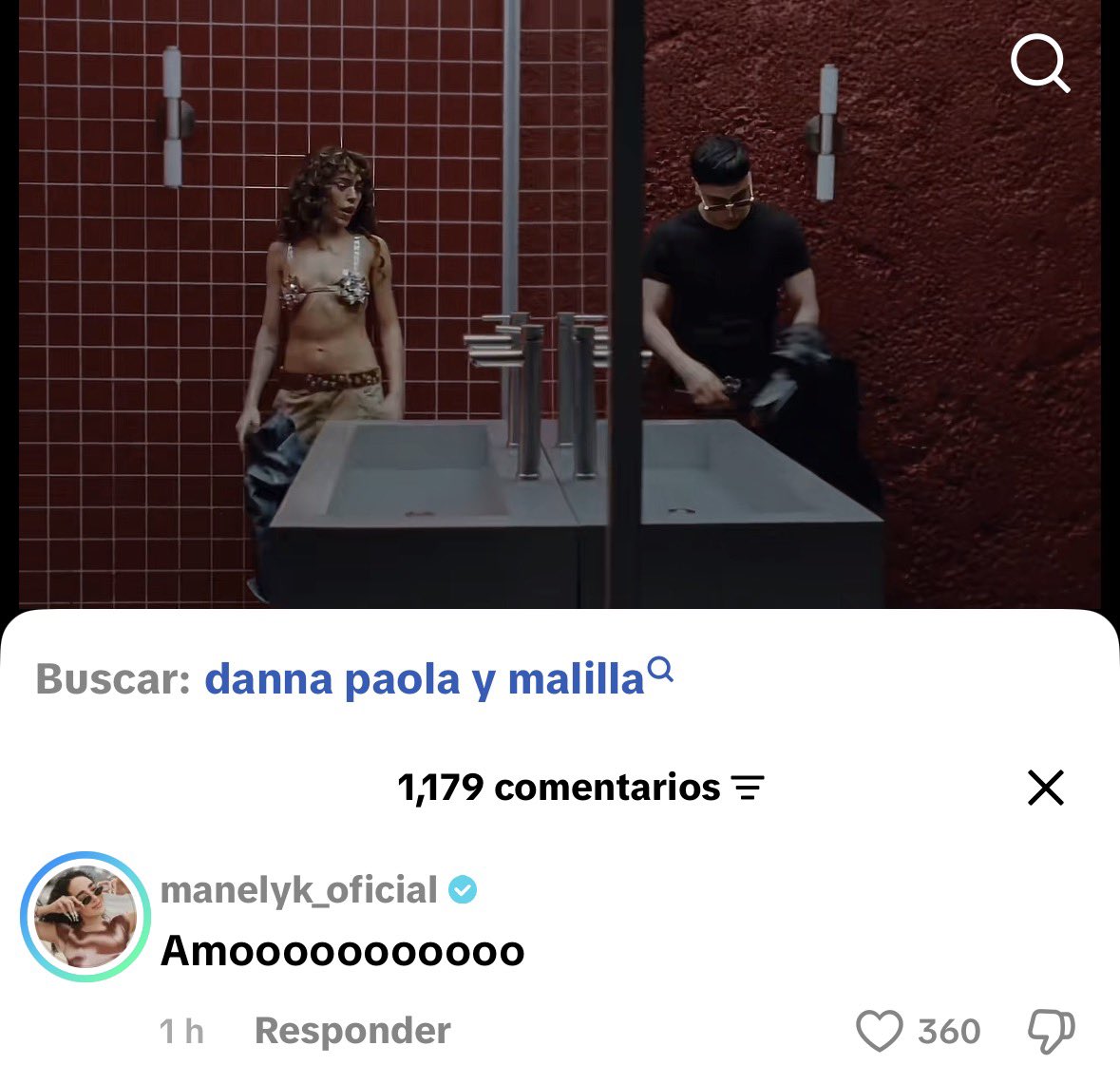 sourceofdanna's tweet photo. — Manelyk González interactuando en el último video de Danna en Tik Tok. https://t.co/3Si152f3cI