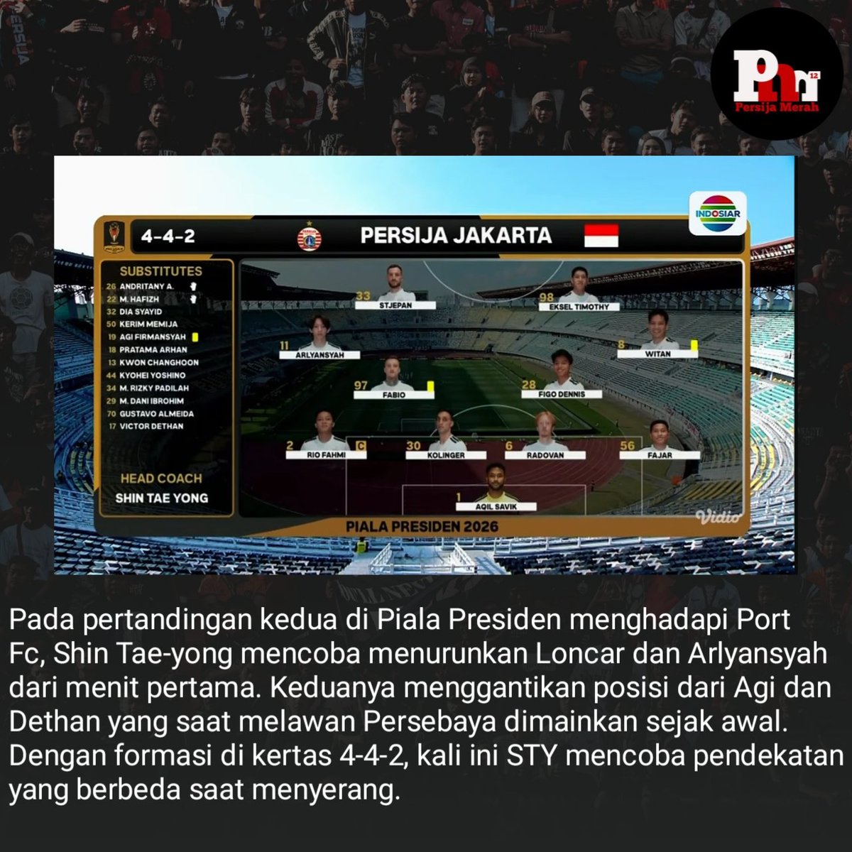 persijamerah's tweet photo. [Analisa Perbandingan] vs Port Fc. Umumnya pertandingan pra musim, STY terus mencoba sistem yg ingin dia terapkan di atas lapangan kpd anak asuhnya. Spt Loncar yg ditugaskan lebih ke dalam saat bertahan. Dan detai lainnya yang akan dievaluasi lbh jauh ke depannya @Persija_Jkt https://t.co/5ngwco5SPM