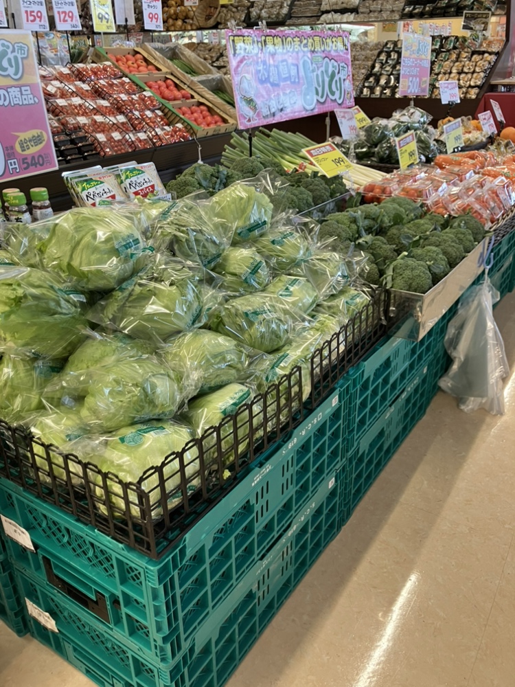 06_morinaga's tweet photo. 木曜恒例！よりどり市です✨
朝採れのピチピチなお魚に、フレッシュなお野菜が盛りだくさん🥦🐟 そして今日のおすすめランチ＆ディナーは、デリカコーナー特製の「冷やし中華」！
つるつるっとサッパリいかがですか？😋
今日のお買い物も当店におまかせください！
＃佐賀　＃川副　＃東与賀　＃暑 https://t.co/S3Mb2VuwGY
