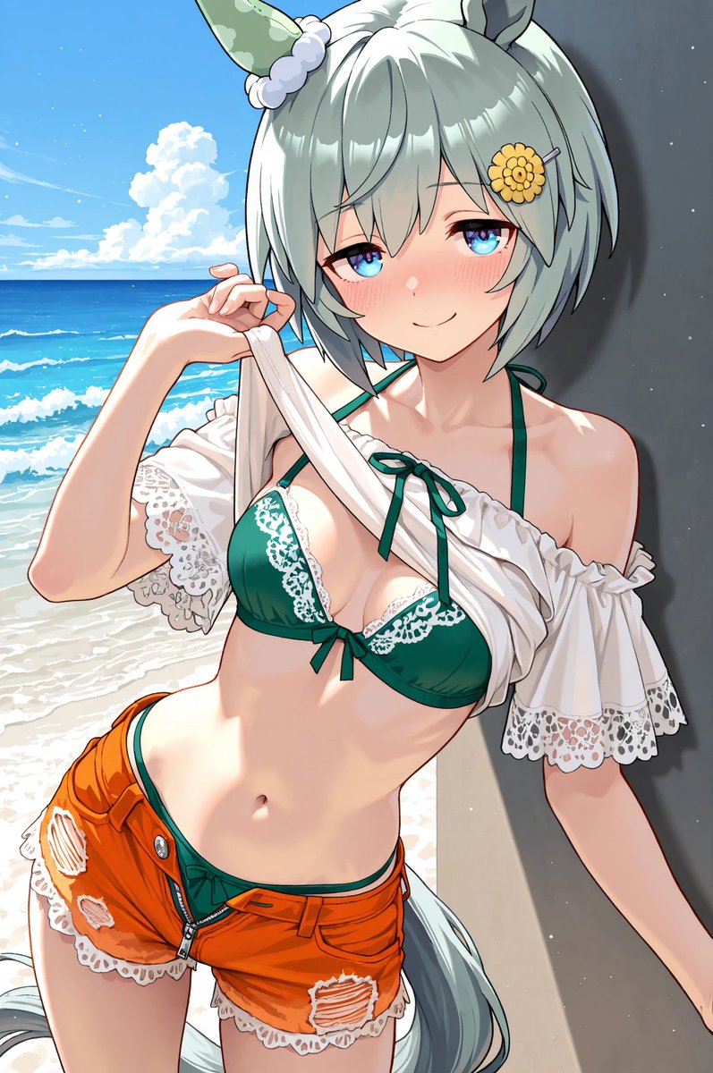 riceo2sama's tweet photo. セイちゃん｢トレーナーさんの視線、しっかり釣り上げちゃった♪ どうする？ このまま…？｣ https://t.co/NhQoFWBh59