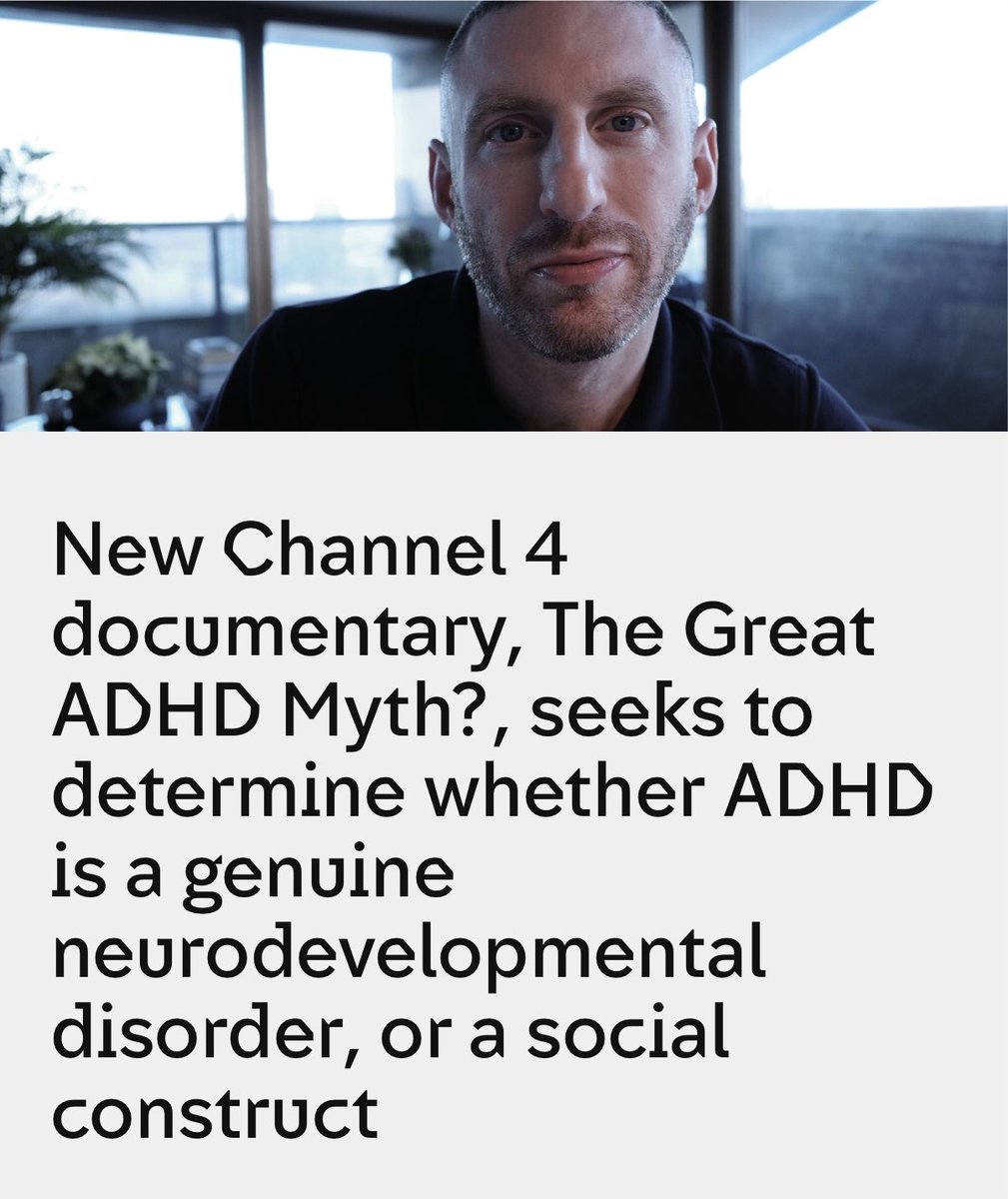 areyoflight's tweet photo. What ableist bullshit is this, @Channel4 ??

They’ve been great recently  discussing climate change but pivots to bashing disabled people with their doc “The Great ADHD Myth.”

ADHD is a neurodevelopmental disorder backed by plenty of genetic and neurological evidence.
End of bloody story. 

Media and politicians cast doubt on adhd to manufacture consent to take away support for people with ADHD.