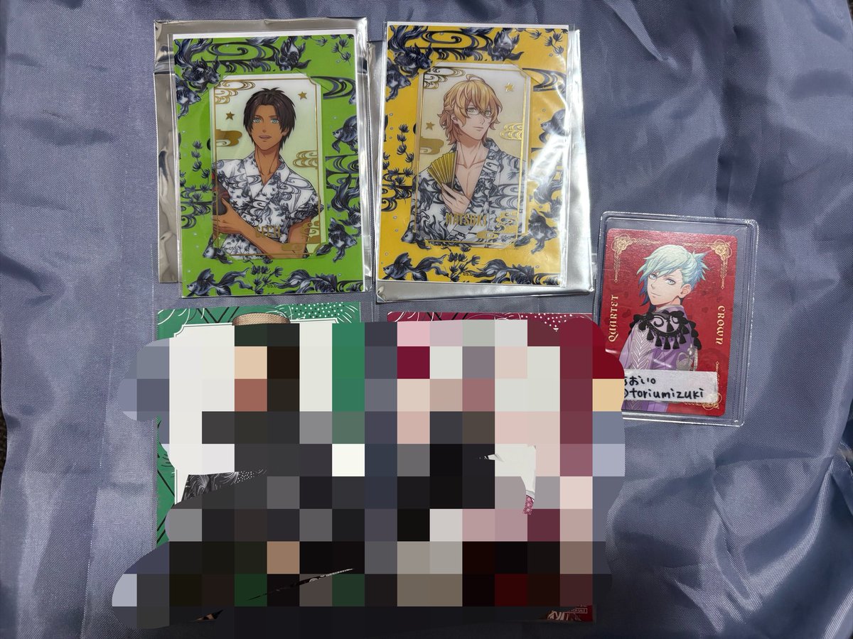 toriumizuki's tweet photo. 【交換】うたプリ グラショ ビジュアルカードコレクション ビジュカ 

譲▶︎那月、セシル
求▶︎藍、カミュ
郵送希望
よろしくお願いいたします。 https://t.co/3ffrI7fDs5