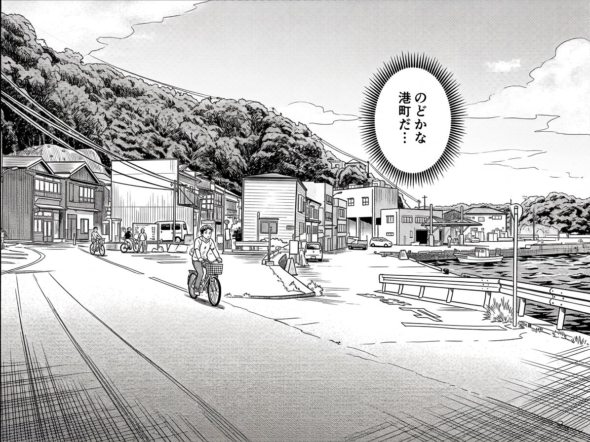 ohotter's tweet photo. 波浮港の写真を漫画にしてもらった https://t.co/mYvR8BorqA
