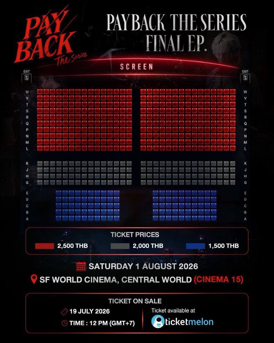 pkoorlangat's tweet photo. 🚨 WTS | PAYBACK THE SERIES – FINAL EP. ✨
🎟️ 3 tickets available
📍 Zone 2500
✅ Seats side by side
🌍 Foreigners are welcome to buy!
📩 DM me if you’re interested 📥
Fast replies and trusted service!
#PAYBACKTheSeries #PaybackSeries #PaybackFinalEP #PaybackConcert #ThaiSeries #GMMTV #TicketWTS #PaybackFan #SeriesConcert