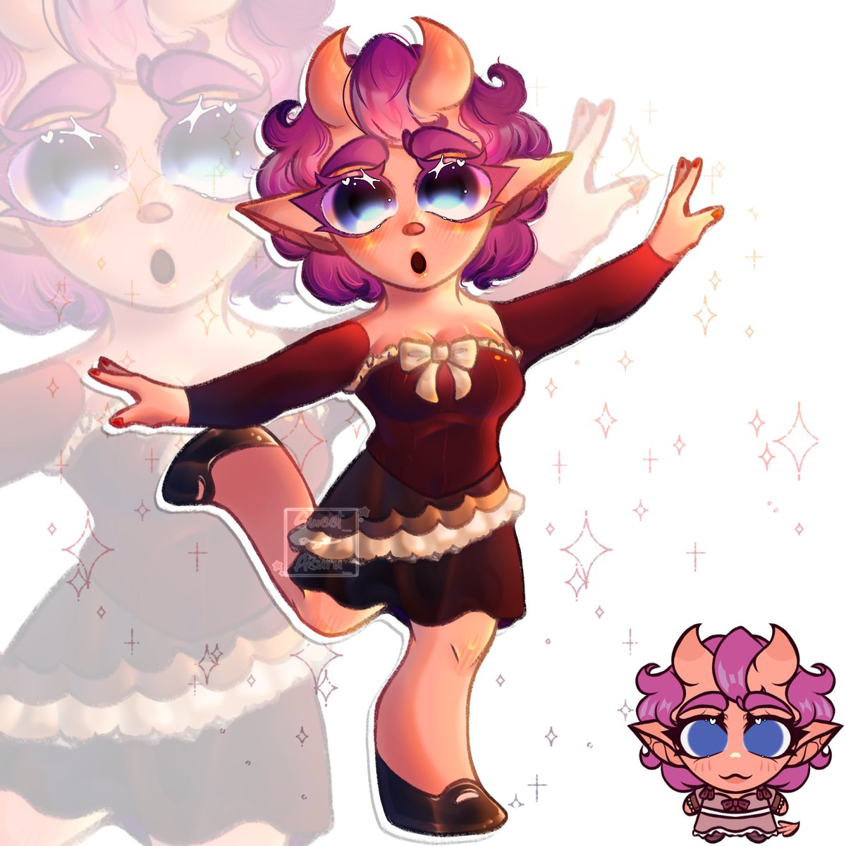 Sweet_Aisuru's tweet photo. @l0st_illusi0n_ HIII! Thank uuu 💕✨ My most recent art :³ https://t.co/xqBAmpBu8D