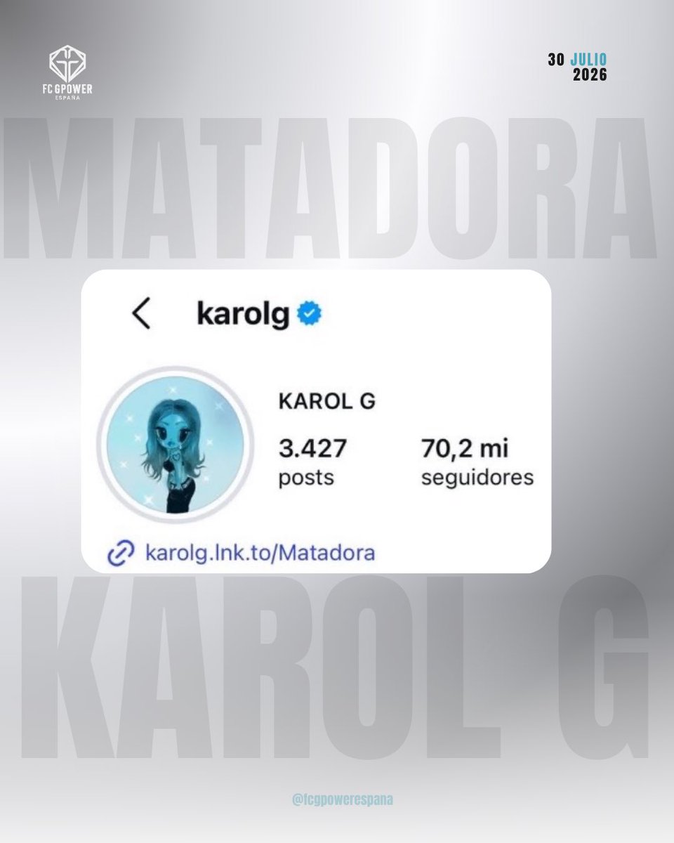 FCGPOWERESPANA's tweet photo. Karol G ha cambiado su foto de perfil y está EXTRA SPARKLY!!!. ✨🩵
El cambio de foto de perfil marca oficialmente el inicio de una nueva era. ¿Están listos? 👀

#KarolG #ExtraSparkly #FCGPowerEspaña https://t.co/BZC9iUKRjB