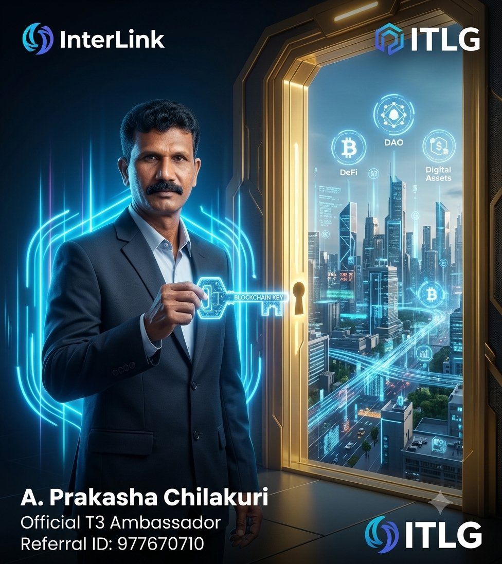 a_aprakasha's tweet photo. Exclusive Ecosystem Access
Prompt: A futuristic golden gateway opening only for ITLG
A. Prakasha Chilakuri
Official T3 Ambassador
Referral ID: 977670710
#InterLink #ITLG #ITL #Web3 #DAO #Blockchain #BusinessTokens #DeFi #DigitalAssets #FutureOfFinance #InterLinkGenesis https://t.co/d5BLqOQslg