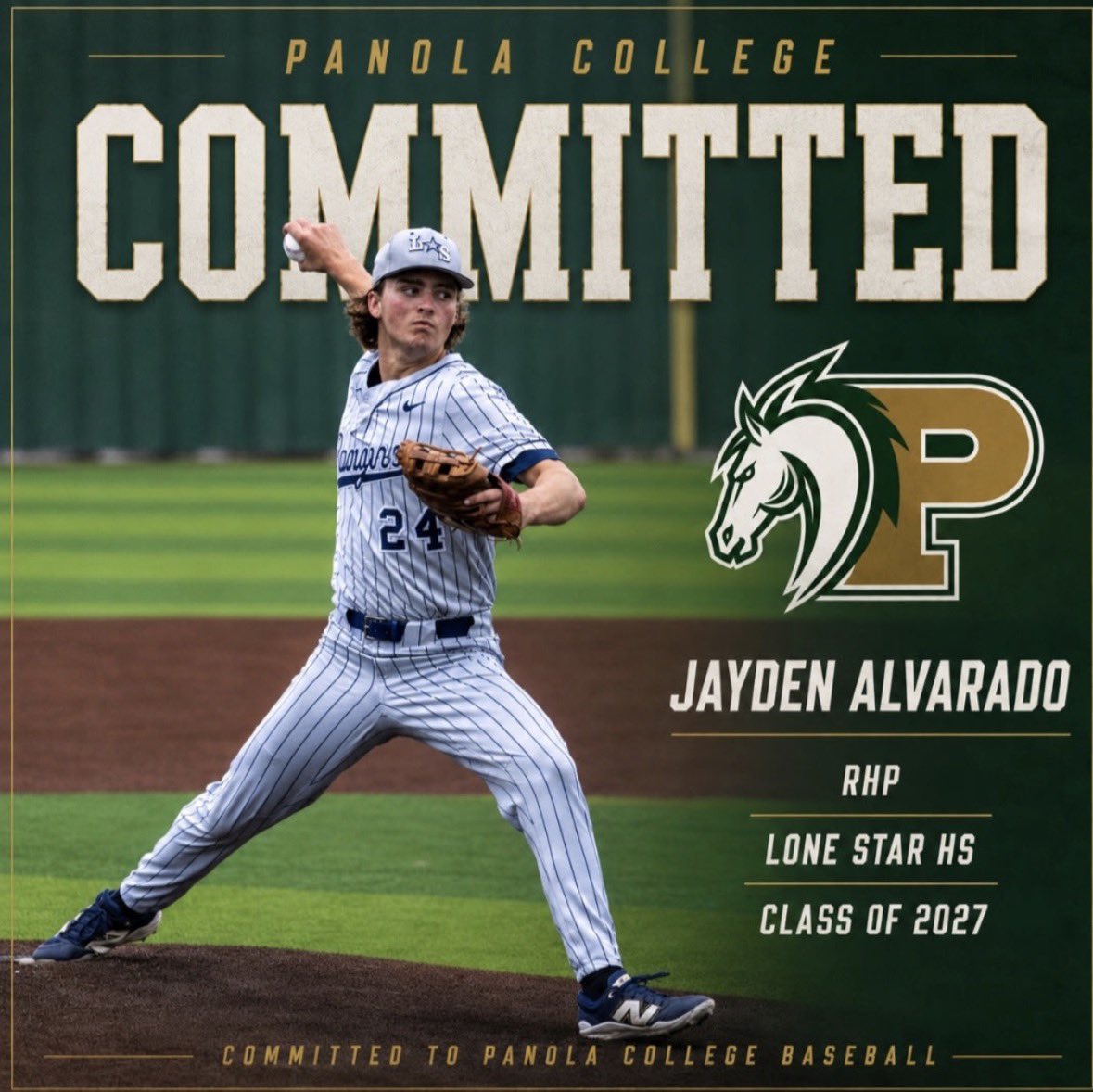 Jayden_2027's tweet photo. I am extremely blessed and excited to announce my commitment to continue my athletic and academic career at Panola. Thank you to @TShelt26 and @dan_morgan6 for the opportunity to play and a big thank you to @Jake_Johansen for everything that has got me here 

@LSBNBoosters https://t.co/IZt1WUZMlX