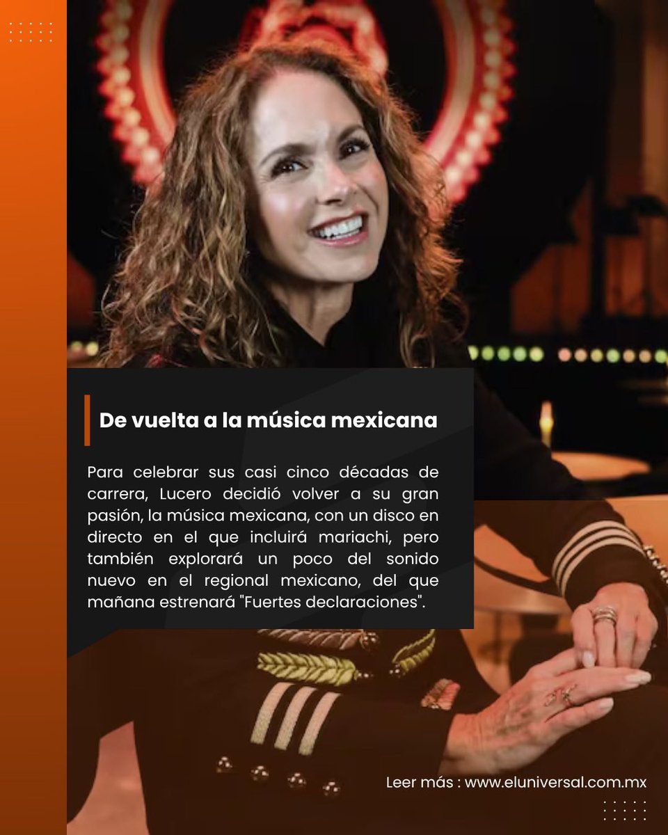 AlmaShowMx's tweet photo. ✨ ¡Lucero está más vigente que nunca! 💙
Como lo cuenta @El_Universal_Mx , la cantante sigue conquistando generaciones sin perder la esencia que la ha convertido en una de las artistas más queridas. Y la mejor noticia… ¡mañana estrena nueva canción! 🎶✨
¿Listos para escuchar lo nuevo de Lucero? 🤩💫