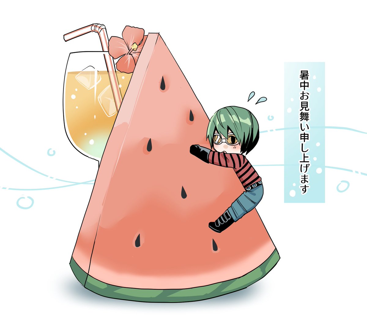 satiko_raki710's tweet photo. 暑中お見舞い申し上げます/🚬 https://t.co/d6mucFiCwH