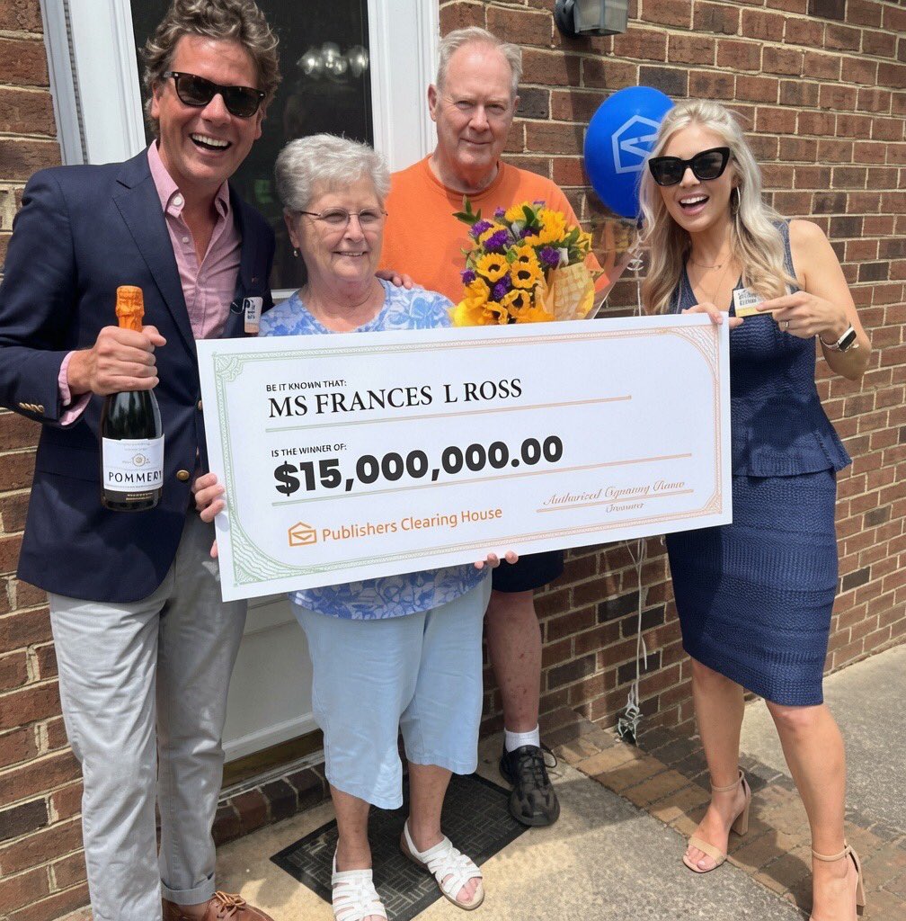 DanielleLam2135's tweet photo. Congratulations 🎉🎈 Ms. Frances L. Ross! We’re truly happy for you on your $15,000,000.00 prize win. What a life-changing blessing, ma’am! 🎊 https://t.co/fUP5oQzIxj