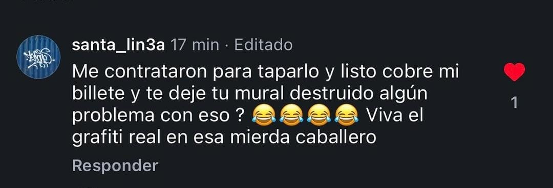 Tabataromerob21's tweet photo. @eldiario Un grafiterito dijo que le pagaron... algo de grafiteros parece... https://t.co/zN6ouWJTCy