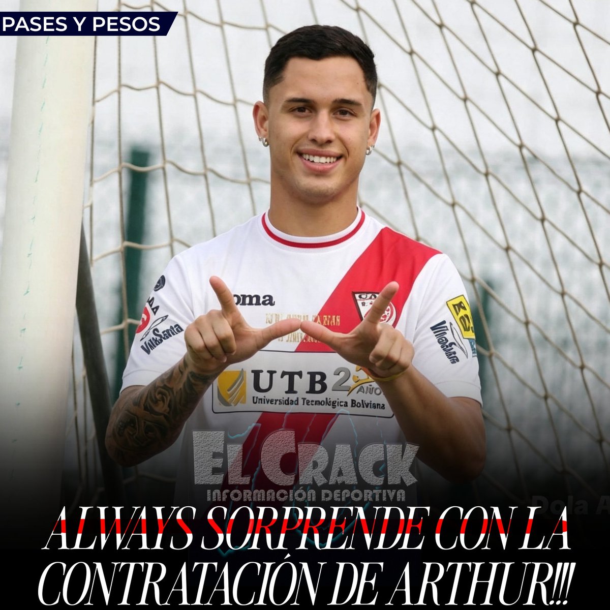 KinioCrack's tweet photo. #PasesyPesos | Arthur Wenderroscky es nuevo jugador de "El Millo"!!!
Fue campeón Sudamericano sub-15 el 2019.
Campeón de Libertadores con el Flu el 2023. Jugó contra The Strongest en La Paz (ingresó al 62')
Estuvo en la congeladora del Wydad, por la demandar al Club
#ElCrack https://t.co/bFoTQfmQQ5