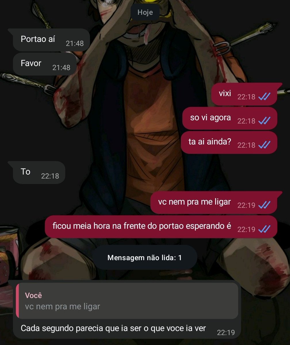 perhappens's tweet photo. ai vou morrer que meu irmão saiu de casa sem chave aí eu fui perguntar pq ele não me ligou pra eu ver a mensagem e essa foi a resposta https://t.co/un59SAwOxB