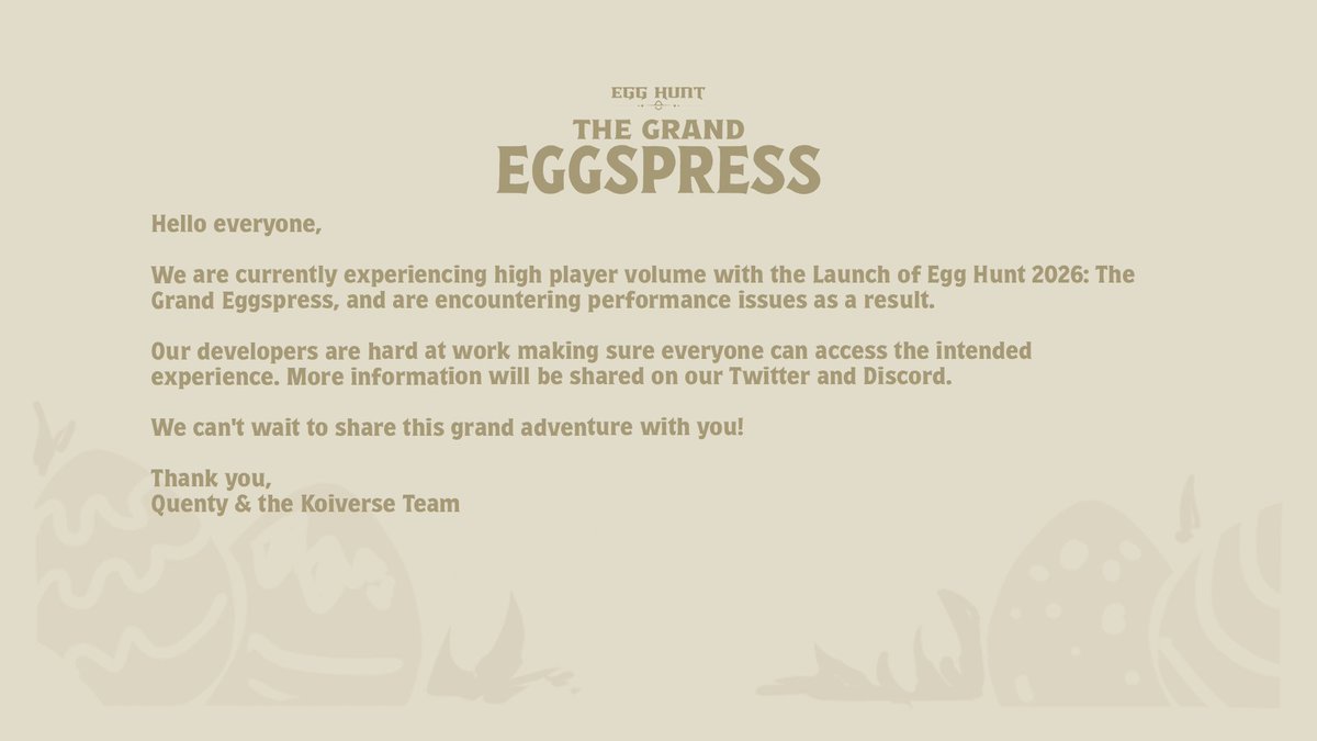 Egg Hunt 2026: The Grand Eggspress tweet media