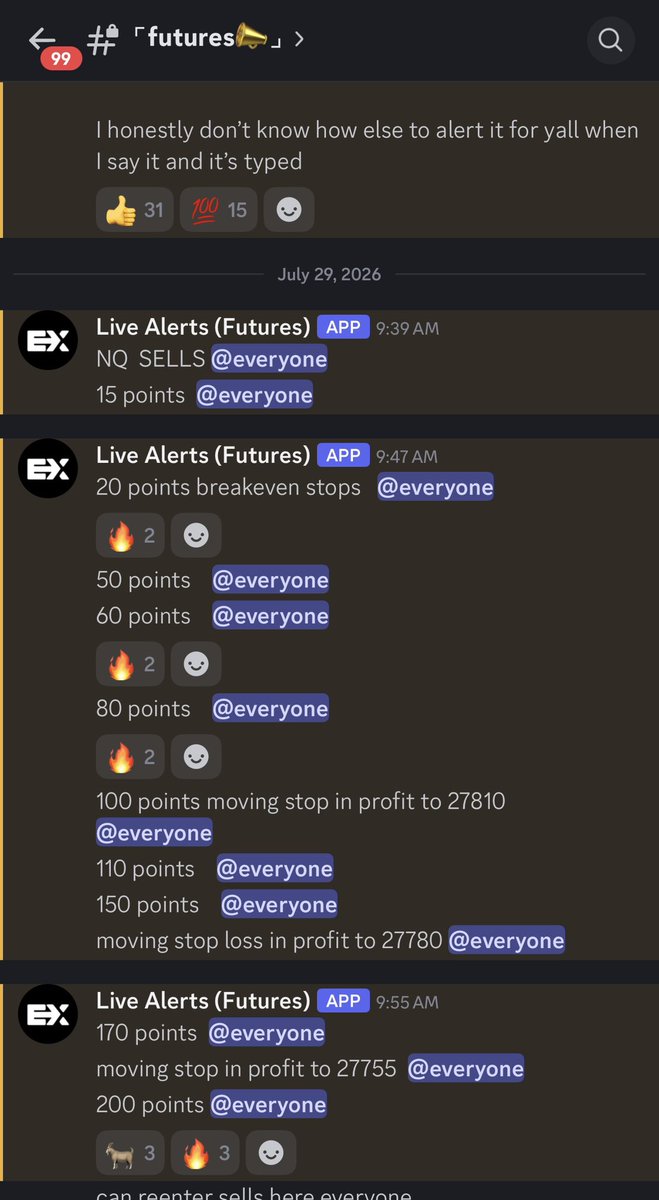 ExchangeVault's tweet photo. Today’s Recap in The Exchange 🚀 

Members banked 💯

$NQ SELLS 200 Points 
$NQ SELLS ❌

$SPX $7340 Put $1.40 > $25.00 1600% 🤯
$SPY $730 Put $0.94 > $1.54 64% 🔥
$SPX $7340 Put $3.60 > $4.30 19% 🔥

Crazy day! 🔥 https://t.co/2wiJpYZNxL