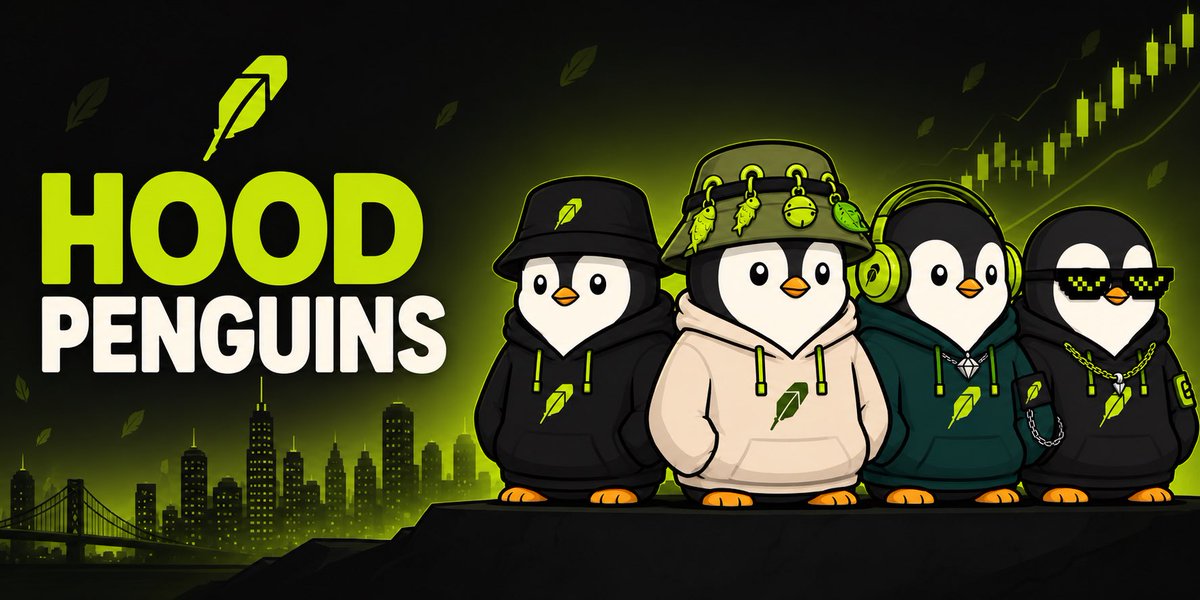 HoodPenguinsRH's tweet photo. 1st X 5000 X RAREST X Penguins X @RobinhoodCrypto 

Mint: https://t.co/WeWYEh3jRS https://t.co/bmApUjdHmS