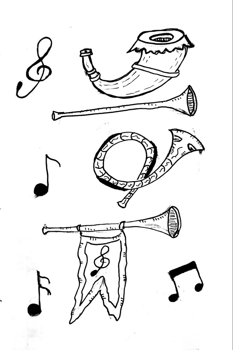 bymarcolinomaps's tweet photo. Doodling some objects for a Musical TTRPG One Page Dungeon. https://t.co/9C3bLWly5o
