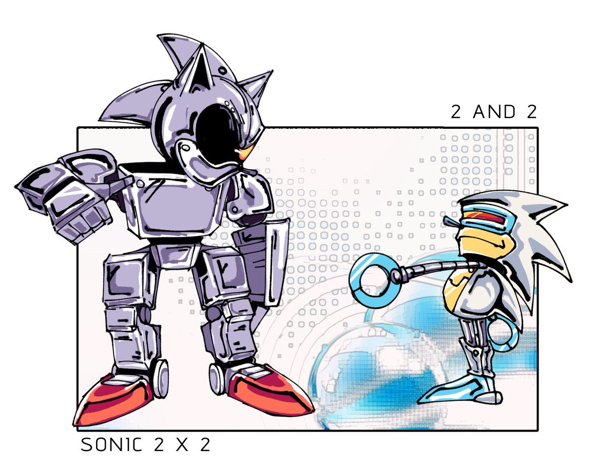 RAMEN_BEAT's tweet photo. Robo Sonic and Silver Sonic 🎉🎉
(Mecha Sonic MK.l) https://t.co/jBCLrXuk2x
