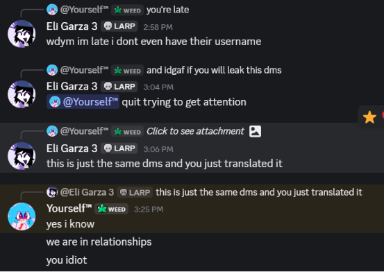 Eli_Garza_2's tweet photo. ngl this guy is very hazardous and a serious danger/threat towards the entire skyverse community "yourself" aka. "sillyskyfan"
i had confronted him and was also undercovering
#skyverse #sillyskyfan #exposed #drama #fridaynightfunkin #lolcow #pdf #jidion #pedophile #fnfsky #sky https://t.co/kMgrySoWiq