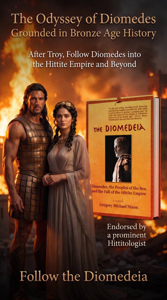 doknyx73's tweet photo. THE DIOMEDEIA: Diomedes, the Peoples of the Sea, and the Fall of the Hittite Empire by Gregory Michael Nixon|
Image: Diomedes and Lieia-Hepa, the last Great Queen of the Hittite Empire https://t.co/QIf8Rmtvt9
