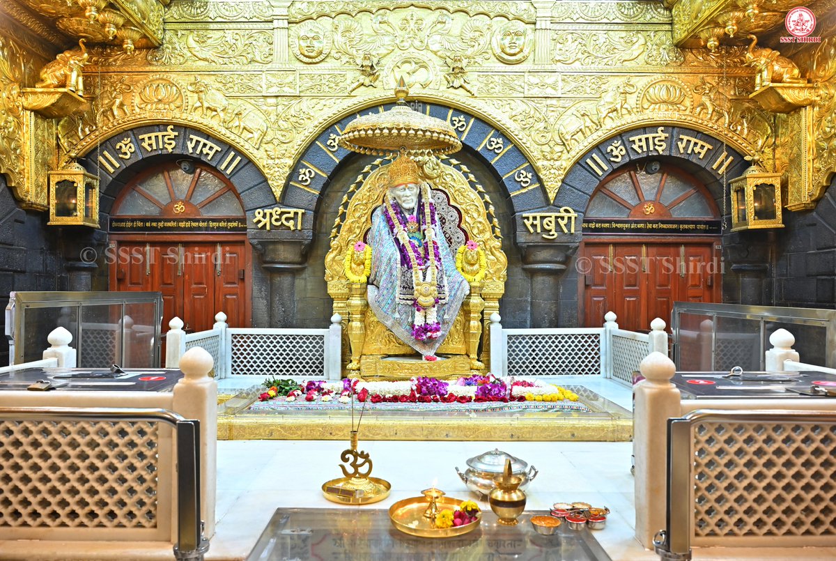 SSSTShirdi's tweet photo. *!! ॐ साई राम !!*
*श्री साईबाबा संस्थान विश्वस्त व्यवस्था,शिर्डी*
*!! ॐ Sai Ram !!*
*Shri Saibaba Sansthan Trust, Shirdi*
≈≈≈≈≈≈≈≈≈≈≈≈≈≈≈≈≈ 
*आरती :-शिर्डी माझे पंढरपुर*
*गुरुवार ३० जुलै २०२६*  
*Aarti :-Shirdi Majhe Pandharpur*
*Thursday 30 July 2026* https://t.co/IUITuPnG4r