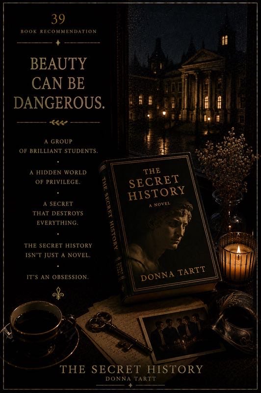 Books_Reviews_1's tweet photo. Beauty can be dangerous.
A group of brilliant students.
A terrible secret.
And a story that becomes darker with every page.
The Secret History feels like obsession wrapped in elegance.

📚 The Secret History
Dark academia at its finest.
#darkacademia #thesecrethistory #booklover https://t.co/lz1RnNbuDU