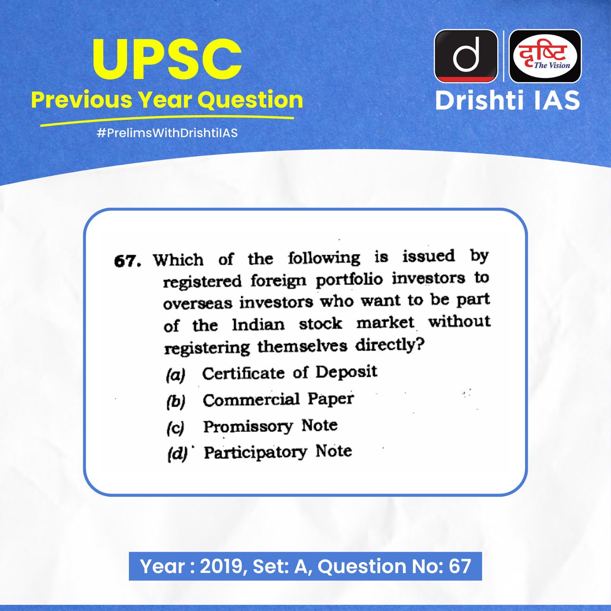 drishtiiaseng's tweet photo. Crack Prelims, One PYQ at a Time! Start solving today.
#PrelimsWithDrishtiIAS #DrishtiUPSCPYQ #PYQ #UPSC2026 #GeneralStudies #DrishtiIAS #DrishtiIASEnglish https://t.co/ZMbGd4v3sf