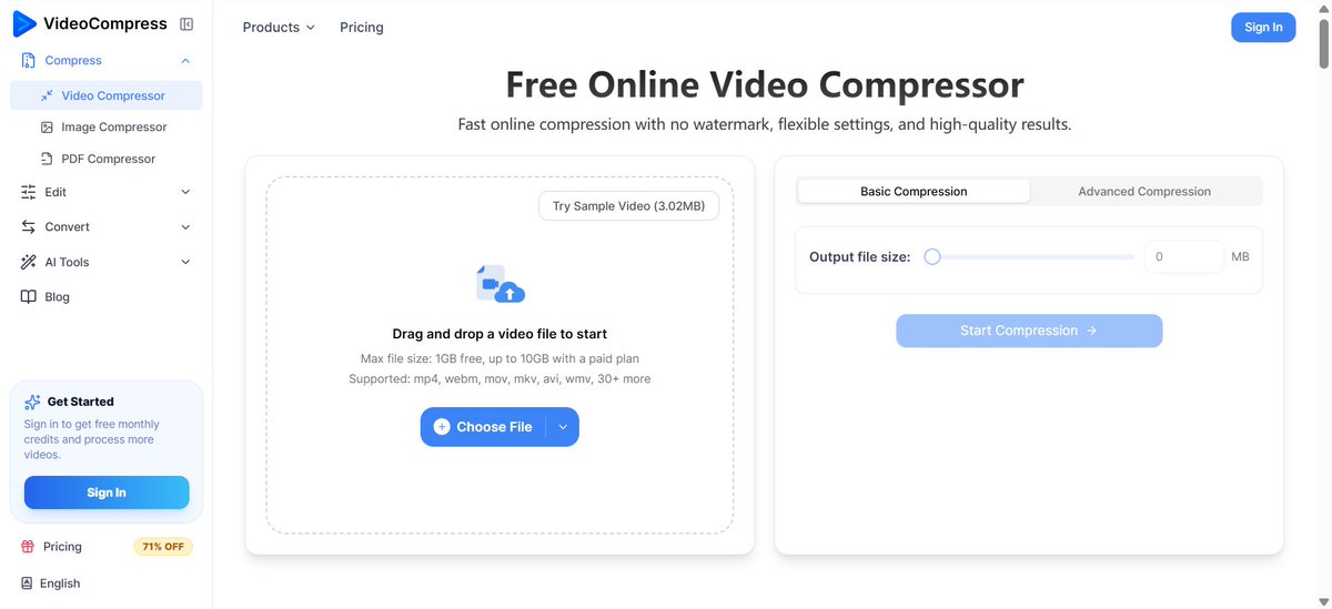 ipengwenyuan's tweet photo. Compressed a 1GB recording to 10MB for Discord. No signup, no watermark, and it still looks crisp.
Set target size → drag video → download. That's the whole workflow.
https://t.co/v5pQqZBGSu
#VideoCompress #Productivity #ContentCreator https://t.co/88dfTFgIFO