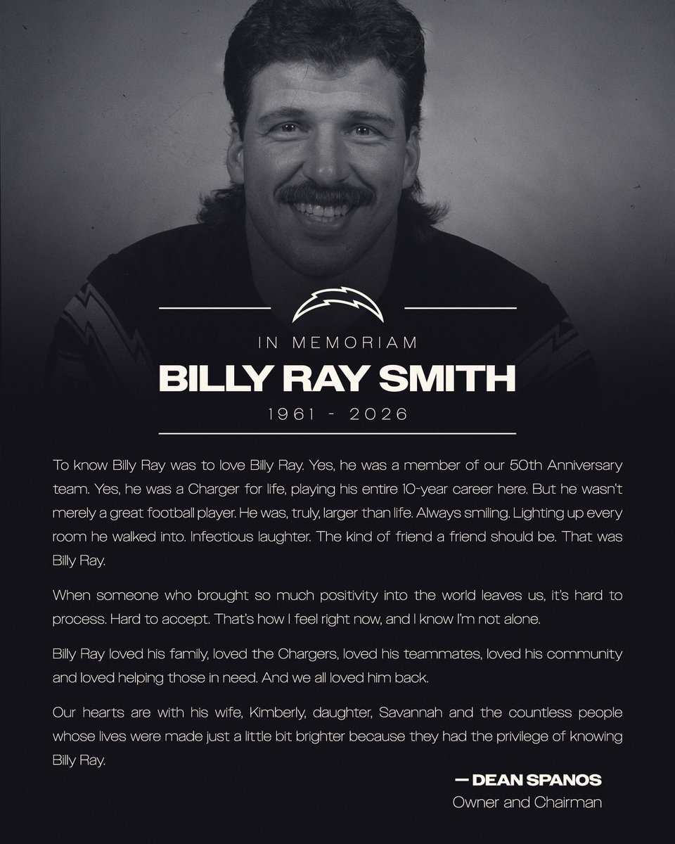 chargers's tweet photo. to know Billy Ray was to love Billy Ray 💙 https://t.co/sFx8gM8eUX