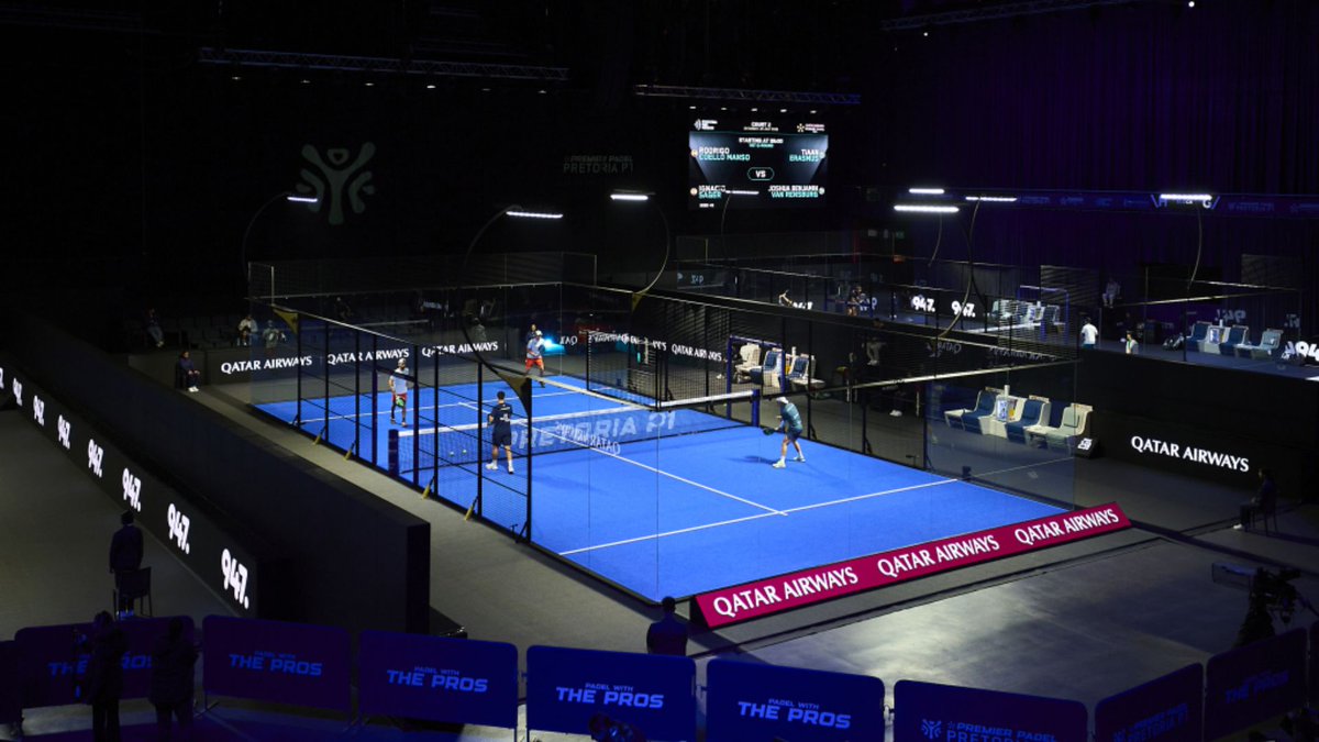 padellatam's tweet photo. 🎾🌍 HISTÓRICO: Premier Padel debuta en África con el Pretoria P1.

  Coello-Tapia van por el 6° seguido y se juega con una pelota Bullpadel exclusiva para la altura que
  nadie puede comprar 🔥

  Guía completa 👇
  https://t.co/uwSMHpt3gJ

  #PremierPadel https://t.co/iaDY1RsQNr