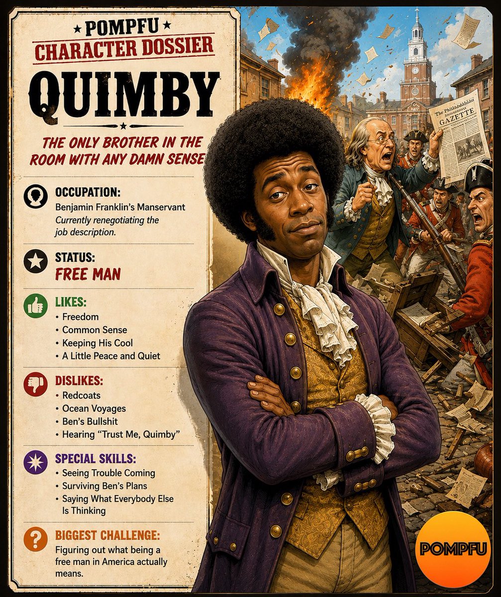 PompFu_Studio's tweet photo. Meet Quimby. Badass Ben Franklin the Animated Comedy Series. https://t.co/tDPlpXR7WA