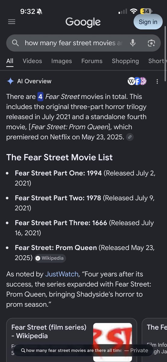 Jsxsdjeobs's tweet photo. @Deobabyyyy @EriksParker1 @andrewptk @NEPOPHOBIA They weren’t clueless tho. A quick google search tells you the very first Fear Street movie came out in 2021 park of the trilogy Sadie’s in. Looks like you are the clueless one https://t.co/PtHt7B6H6V