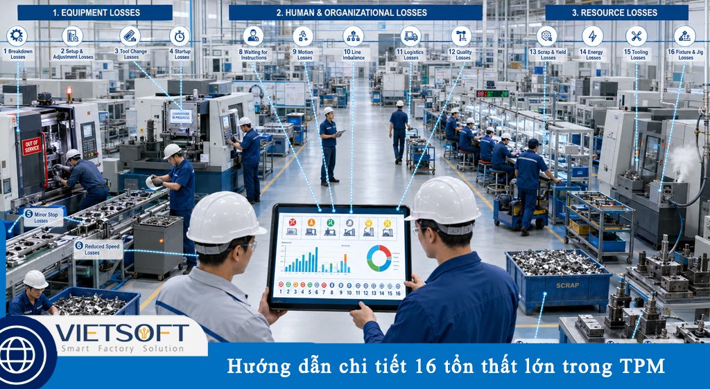 vietsoftinc's tweet photo. OEE của nhà máy bạn đang “che giấu” bao nhiêu tổn thất?

16  tổn thất lớn trong TPM (JIPM) giúp tách bạch từng nguồn lãng phí về  thiết bị, con người và tài nguyên thay vì chỉ nhìn một con số OEE trung  bình.

📖 Đọc chi tiết: https://t.co/cntAWfj90u
#TPM #OEE https://t.co/b6aF83X7hT