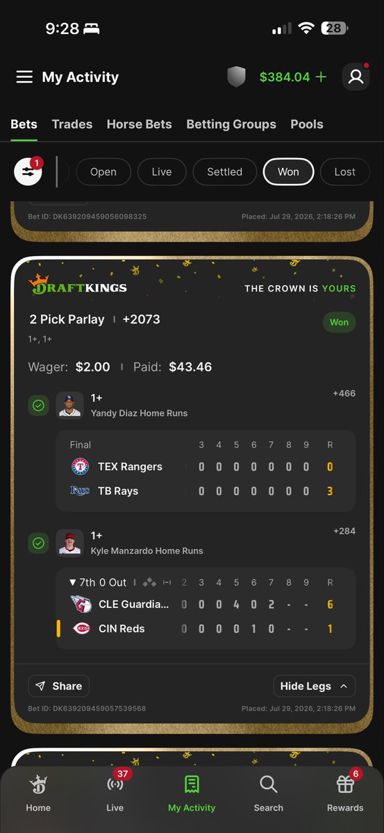 csquaredfit's tweet photo. @MLBHR @BetMGM A win is a win! https://t.co/8G58hkOJ1e