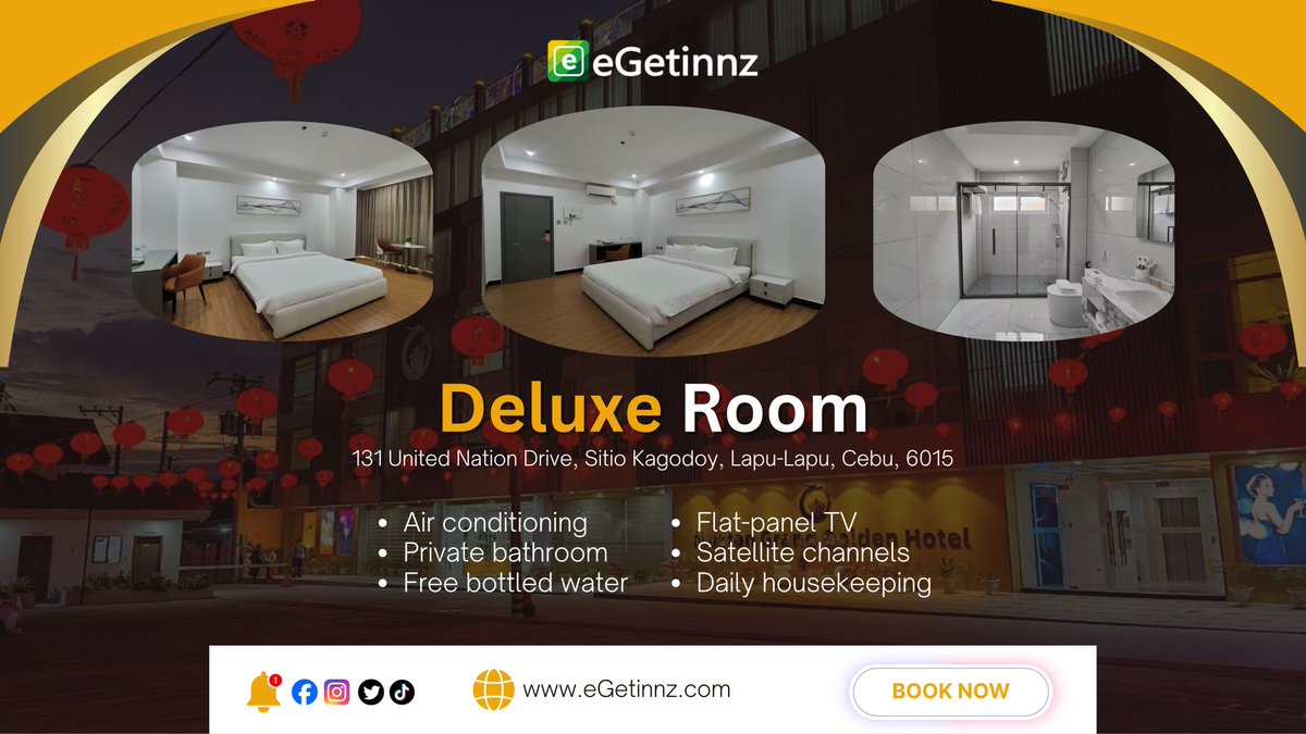 eGetinnzPH's tweet photo. https://t.co/6zfCNeDSTg | Explore Cebu with Ease 🌇

Your next island adventure starts with a comfortable stay in Lapu-Lapu City. 🌴

🌐 Book via https://t.co/6zfCNeDSTg

#eGetinnzPH #Cebu #LapuLapu #TravelPH #IslandEscape #HotelDeals #Staycation https://t.co/4HWQW5vFK2