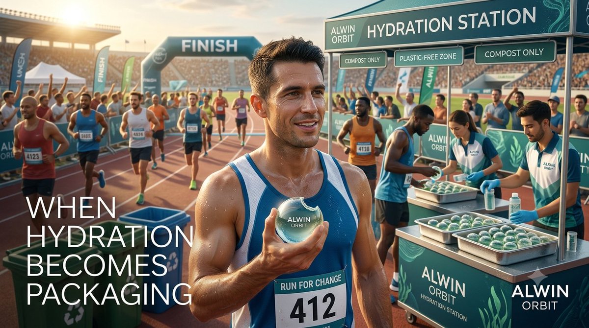 alwin_orbit's tweet photo. 🌊 Edible Water Pods! Discover how seaweed spheres are replacing plastic bottles at sports events.

​👇 Read:
https://t.co/3monIbPs7a

​#EcoFriendly #AlwinOrbit https://t.co/IHzUuT5eDL