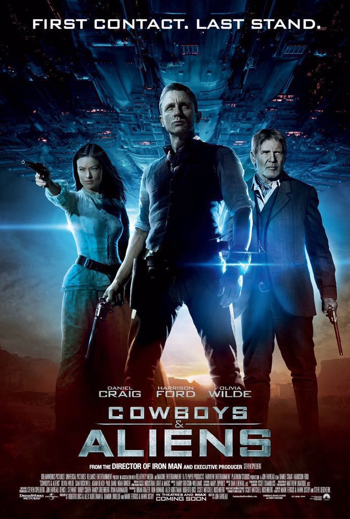 FilmNewsNos's tweet photo. 🎬MOVIE HISTORY: 15 years ago today, July 29, 2011, the movie ‘Cowboys & Aliens’ opened in theaters!
#DanielCraig #HarrisonFord #OliviaWilde #SamRockwell #PaulDano #ClancyBrown #KeithCarradine #NoahRinger #AdamBeach #AbigailSpencer #AnaDeLaReguera #WaltonGoggins #WyattRussell https://t.co/iMFBffDwPF