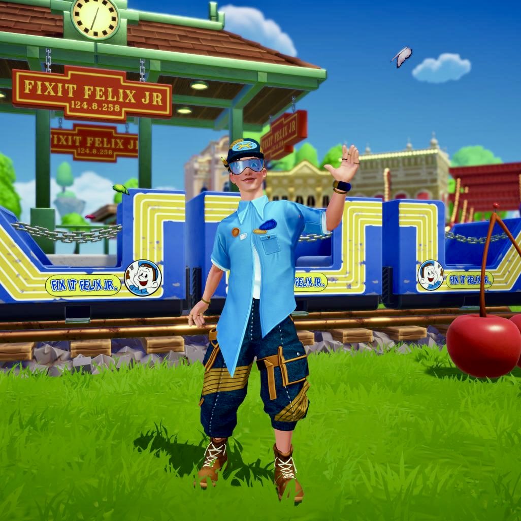 ComftyChaos's tweet photo. Here we have the fit for finishing Ralph’s level 10 friendship quest. I like it! Well done! 👏👏👏 

(Pictured below are the items you get by finishing Wreck-It Ralph’s full friendship questline.) 

The Cherries…🍒🤭

#DDLV #DDV #DLV #DisneyDreamlightValley https://t.co/dYP6H3W45S