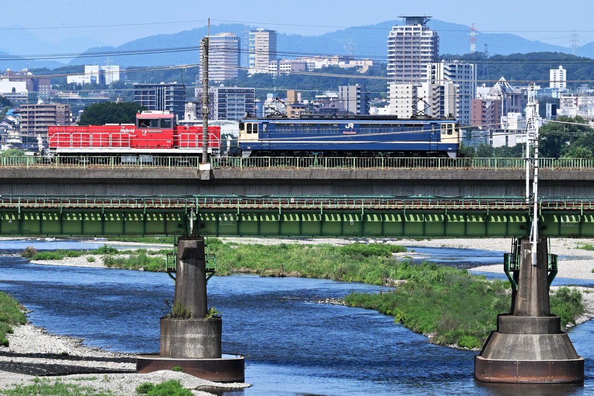 shimada2022's tweet photo. #EF65 2090 ＋ #HD300-14 無動力  単8589  2026年7月30日撮影
きょうの #越谷常駐機交換 です https://t.co/0pBJ2uMBnk