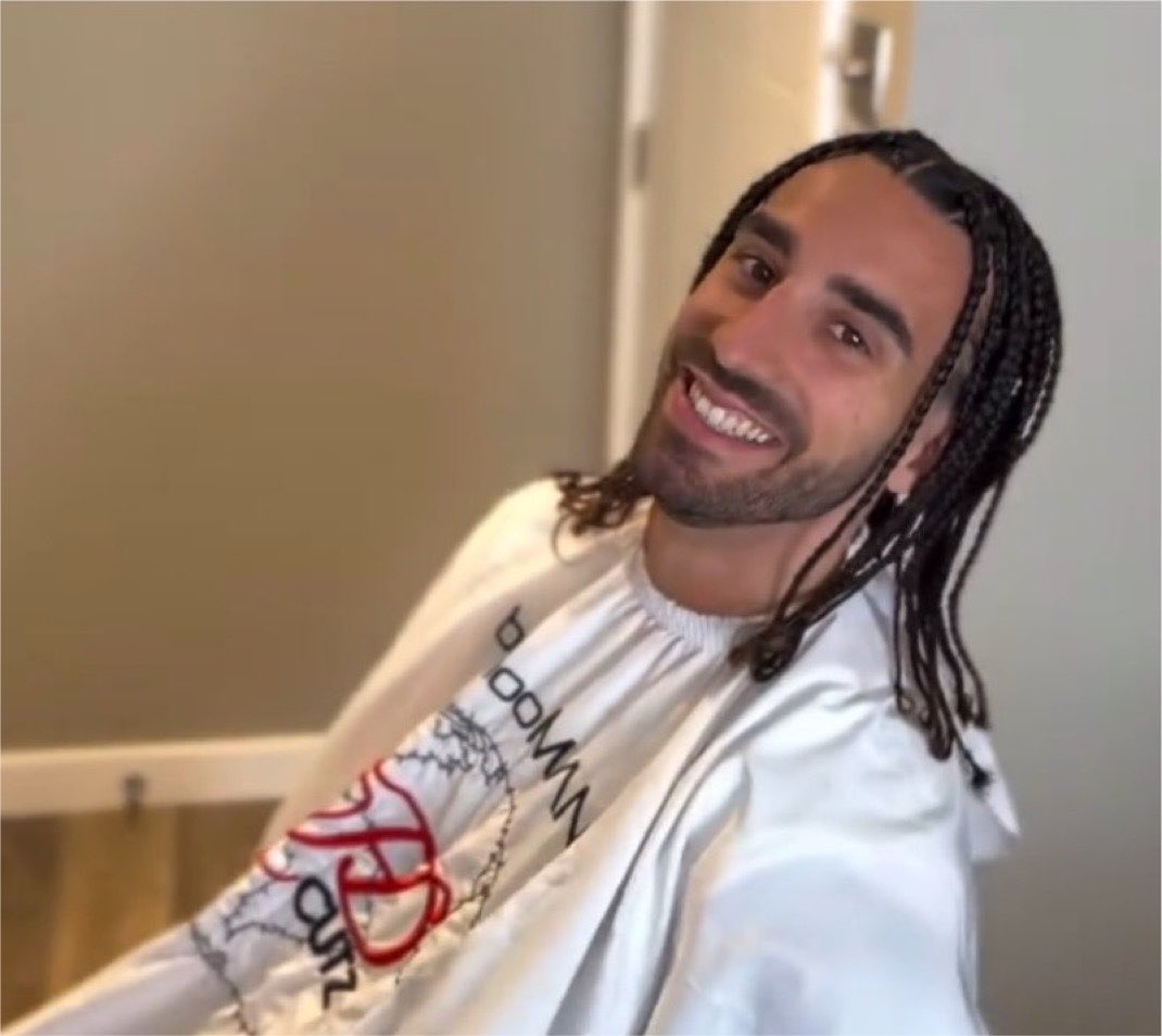 JustFTBLinnit's tweet photo. Marc Cucurella got a new haircut 😭 https://t.co/K6sBjZR05i