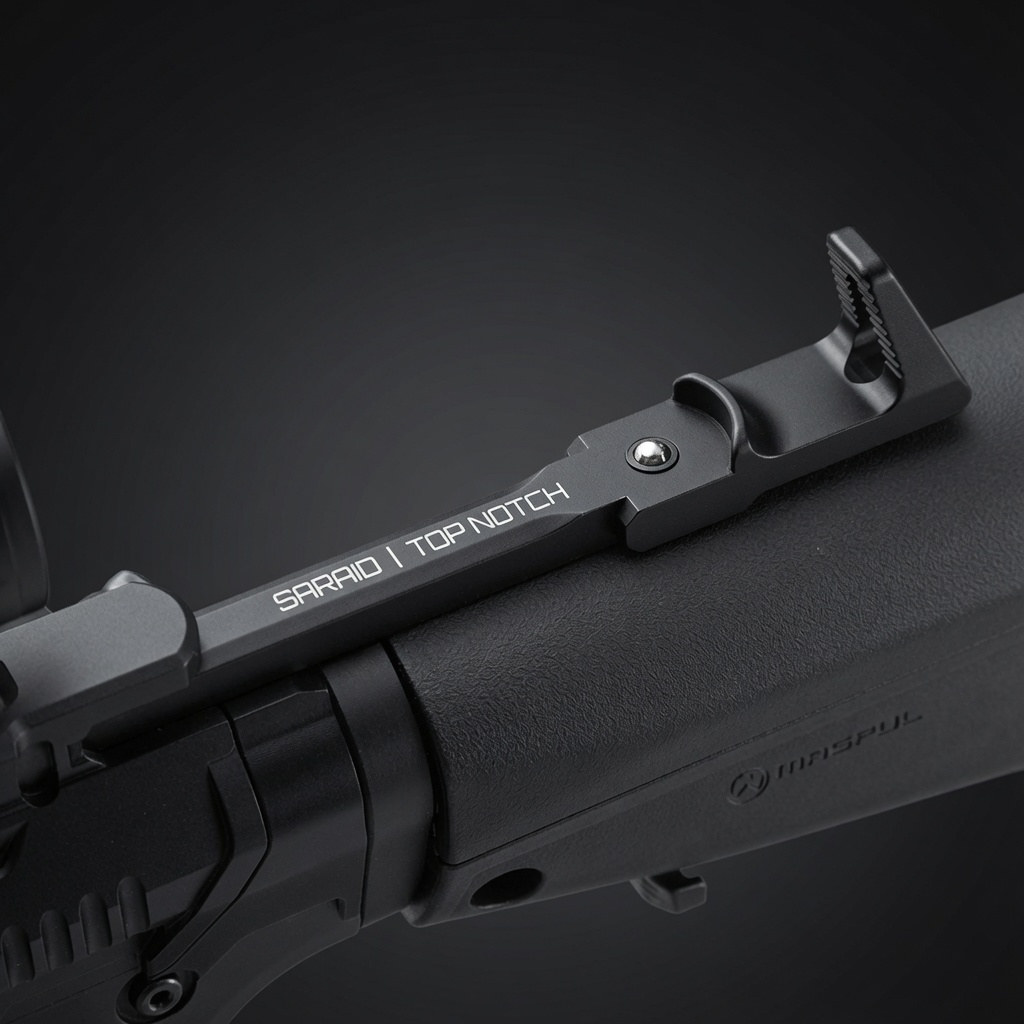 HagaDefense's tweet photo. It’s here — the Saraid Top Notch AR15 Charging Handle just dropped!

The first vertical charging handle for the AR-15 platform is officially live. By moving the handle to the top, it cuts down on gear snags, keeps things cleaner around optics and slings, stabs you less when the rifle is slung across your body, and gives you a more streamlined setup without the usual side protrusions.

We know change can hurt some feelings in the AR world… but this one was built to solve real issues a lot of people actually deal with and have requested.

Curious what you all think now that it’s out. Drop your love, hate, or curiosities below.

#TopNotch #Saraid #AR15