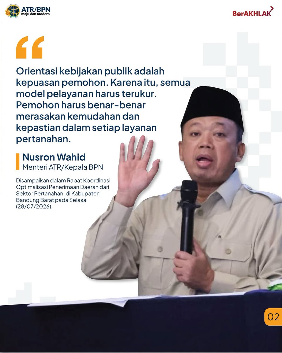KantahBPP's tweet photo. Menteri Agraria dan Tata Ruang/Kepala Badan Pertanahan Nasional (ATR/BPN), Nusron Wahid, mengajak mitra kerja, khususnya Anggota IPPAT Provinsi Jawa Barat dan pemerintah daerah (Pemda) Provinsi Jawa Barat melalui Bapenda.
Reposted from @kementerian.atrbpn https://t.co/nvXLchy9pY
