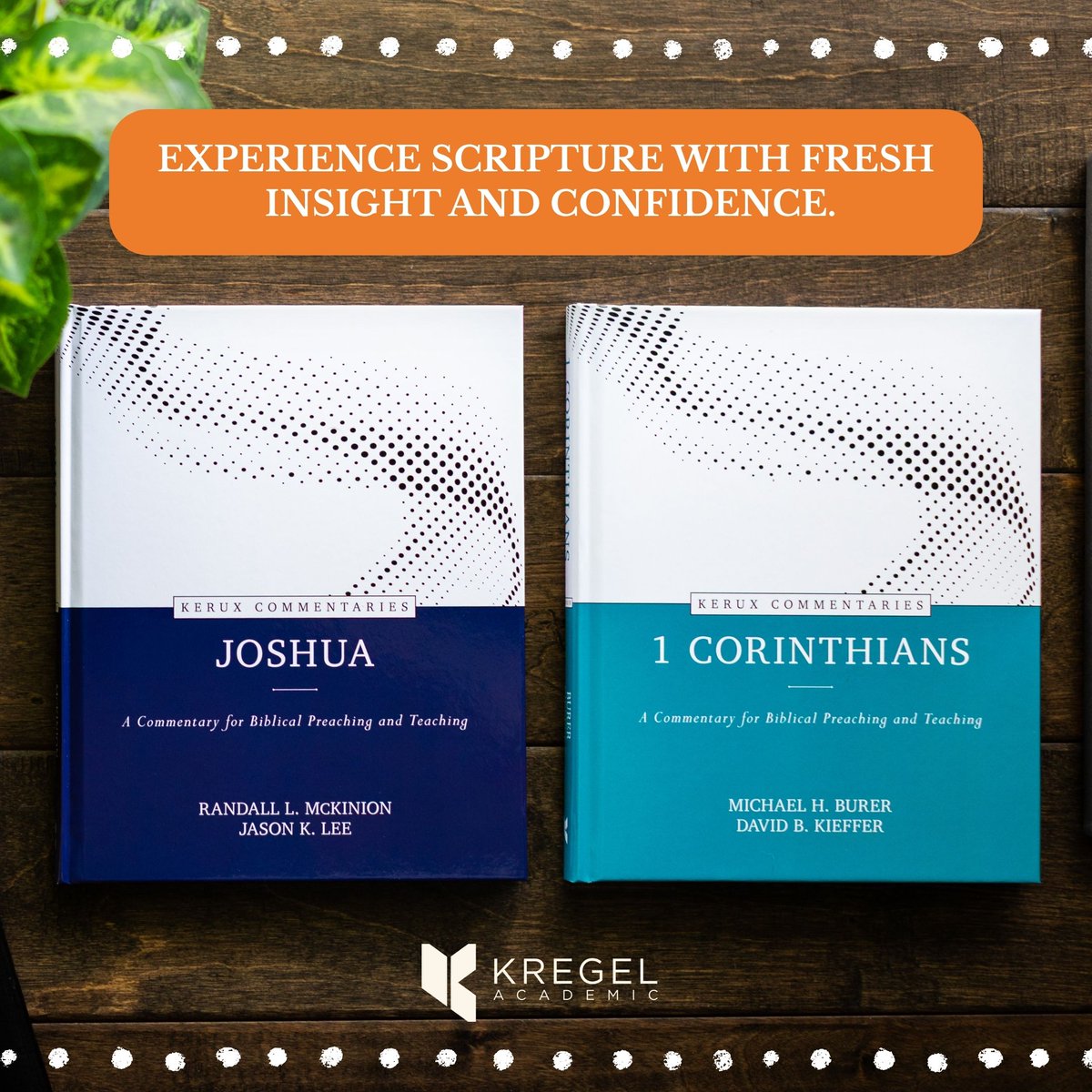 KregelAcademic's tweet photo. Whether you're preparing a sermon, leading a Bible study, or digging deeper into Scripture for your own growth, the Kerux Commentary Series is designed to help you faithfully understand and communicate God's Word.

Order 1 Corinthians here: https://t.co/WNuUQxegh5

Order Joshua here: https://t.co/6dSj6RxDYu
