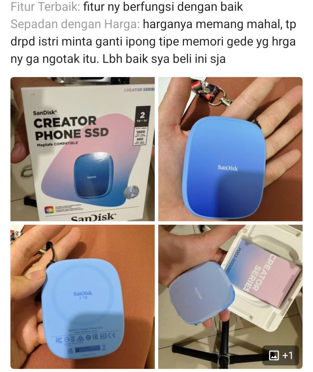 lostdr4ft's tweet photo. Mending pake ini sih, dan beli disini ya. Sudah sebanyak itu orang2 pake extra ssd 👇🏻

https://t.co/nW61iwyqtW https://t.co/N9530V4NOf