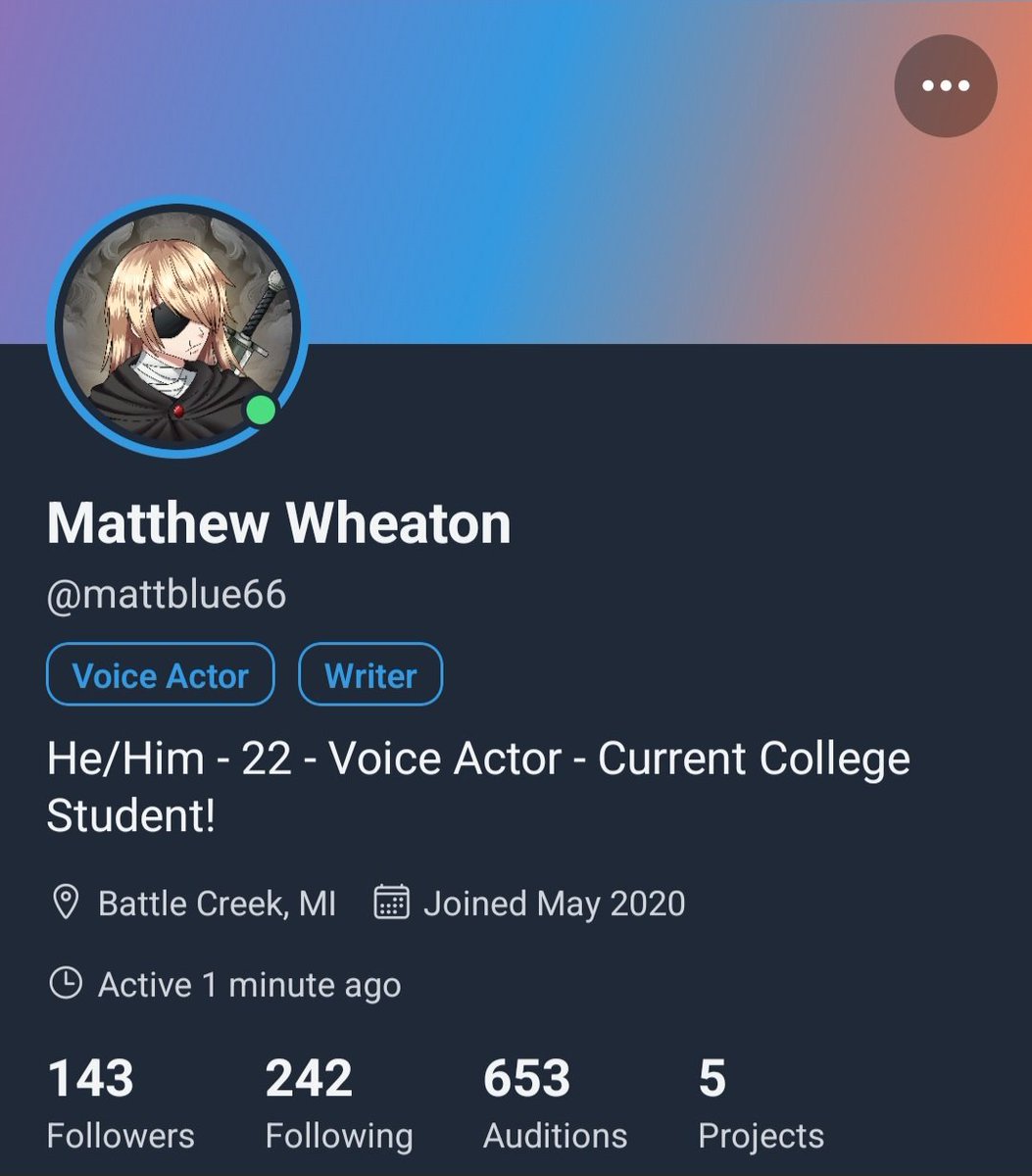 MattWheatonVO's tweet photo. So Casting Call Club has an app now. You know what this means.

Time to connect with more of my fellow Voice Actors!

Here's my info! https://t.co/9h6aiCe5Ql