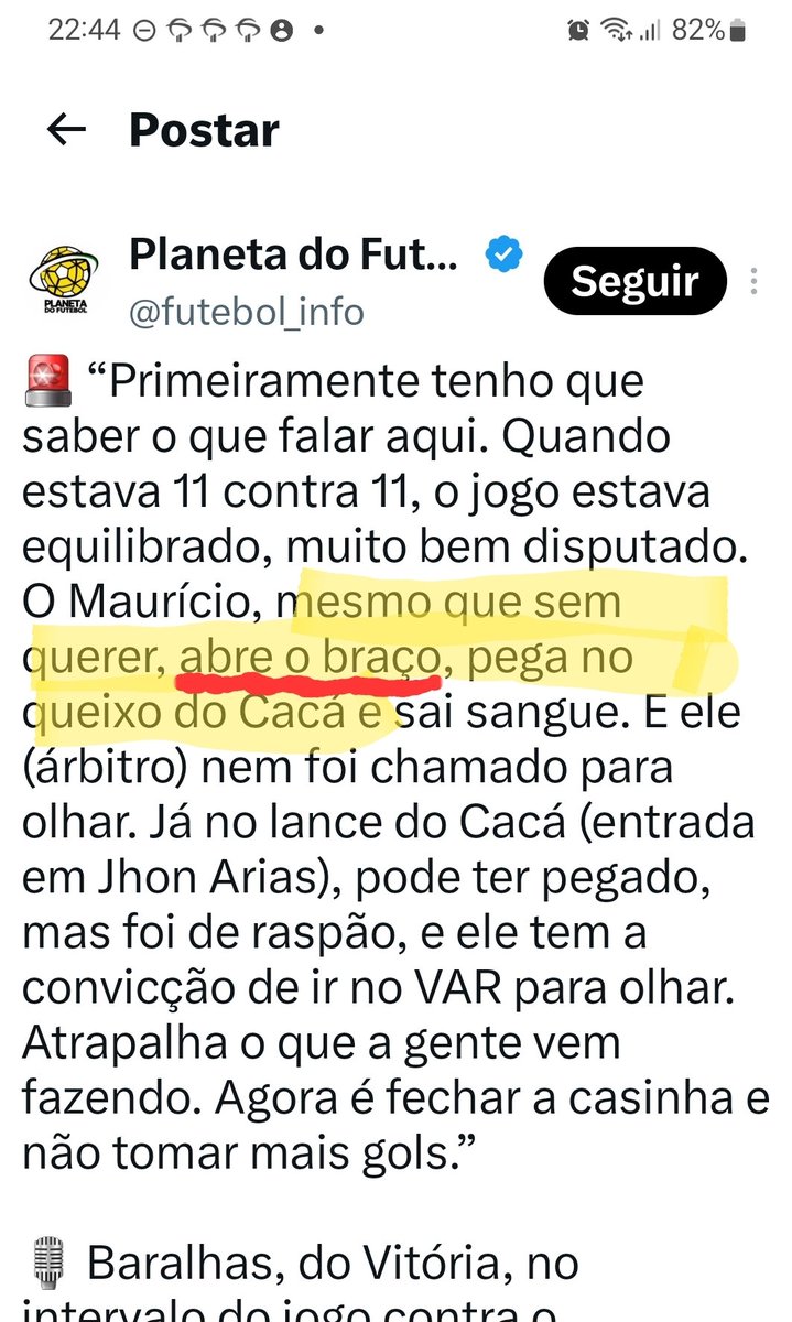 drbr0565's tweet photo. @tecomedina O jogador do Vitória te explica, mas vc não tem condições psicológicas para entender. https://t.co/Dzwr3ieUa3