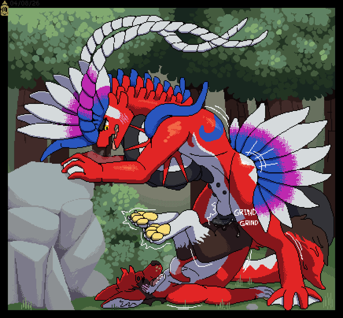Mustard_Arts's tweet photo. Koraidon rides YOU!

commission done for @NickwolfNSFW 

https://t.co/NQaq5nMcNd

#furry #nsfw #feral https://t.co/5mCF02b3Zz