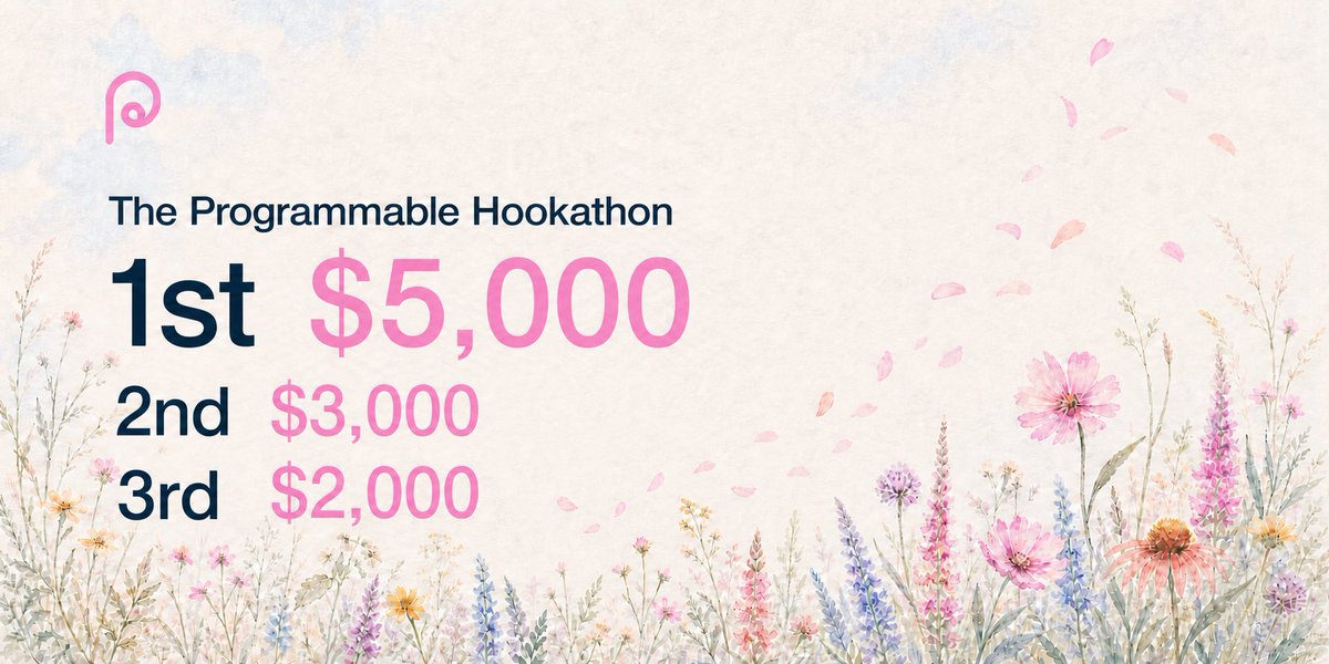 0xprogrammable's tweet photo. $10,000 prize pool

1st place: $5,000
2nd place: $3,000
3rd place: $2,000

The Hookathon runs for one week. 

Full requirements, judging criteria and GitHub submission instructions will be published on https://t.co/HqzaTrHU4T within the next few hours.