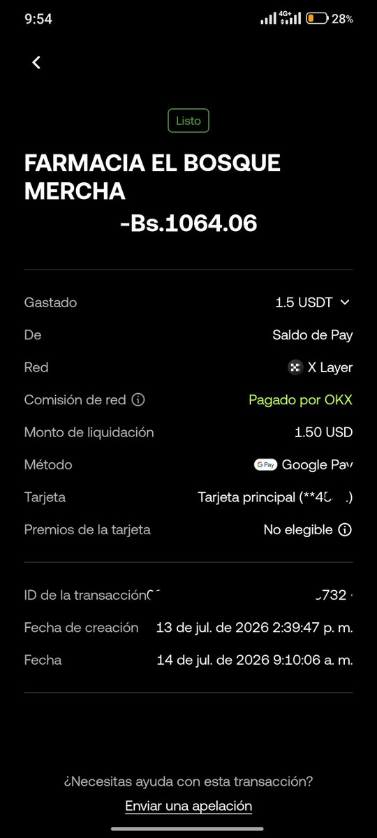 viagague's tweet photo. @OKXLatam Hice una prueba y paso bien, las siguientes veces que quise pagar con la tarjeta no me lo permite, soy de Venezuela, me ayudan? https://t.co/zK0d7DsFPh